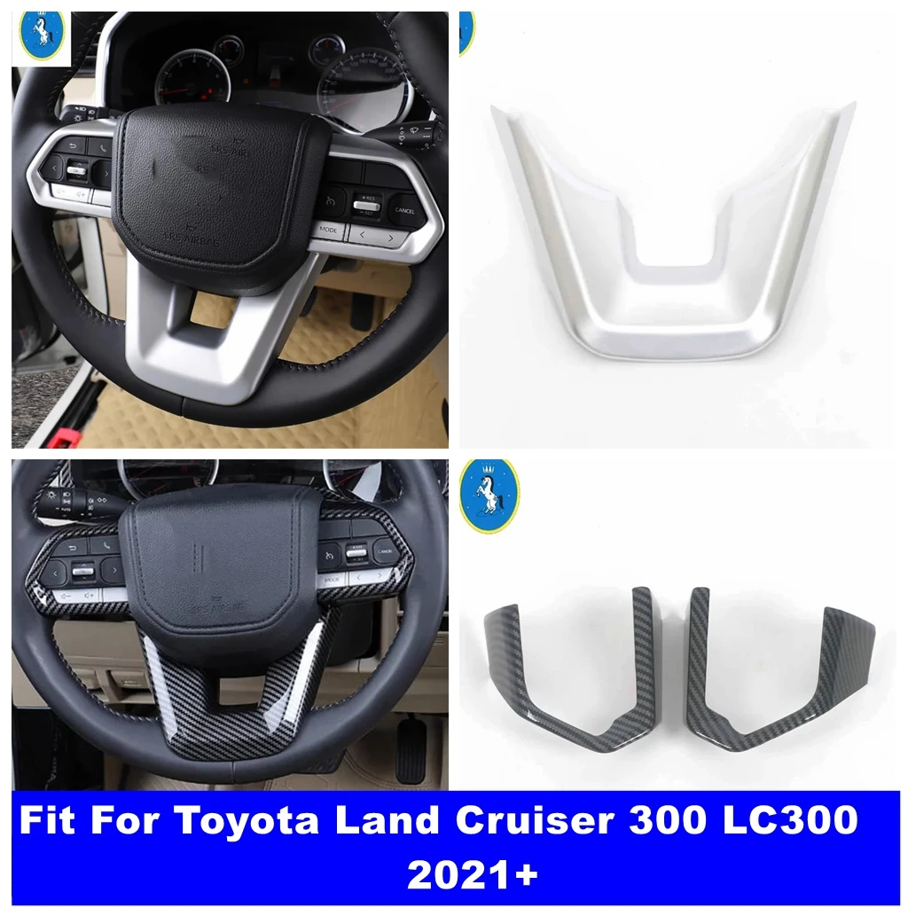 

ABS Auto Steering Wheel Bottom Decor Frame Cover Trim For Toyota Land Cruiser 300 LC300 2021 - 2024 Interior Refit Accessories