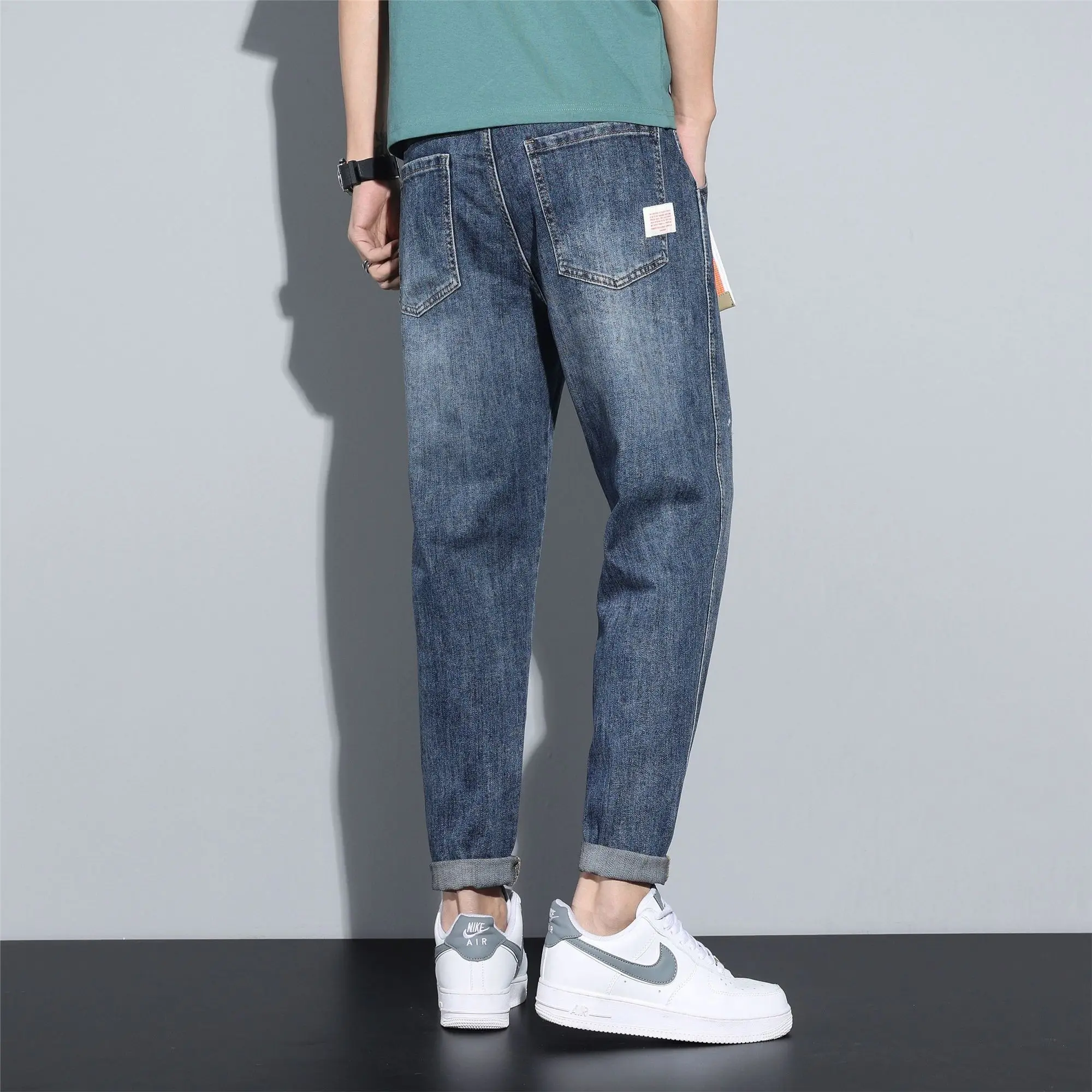 Jeans Berlubang untuk Pria Celana Panjang Rusak Longgar Longgar Robek Tren 2025 Kaki Lebar Mode Kpop Asli Xs Celana Koboi Pria Robek