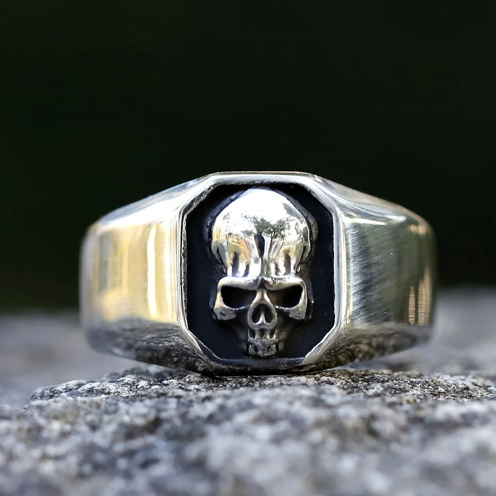 NEW Men\'s 316L stainless-steel rings Punk Rock Gothic skull ring for teens fashion Jewelry for gift free shipping