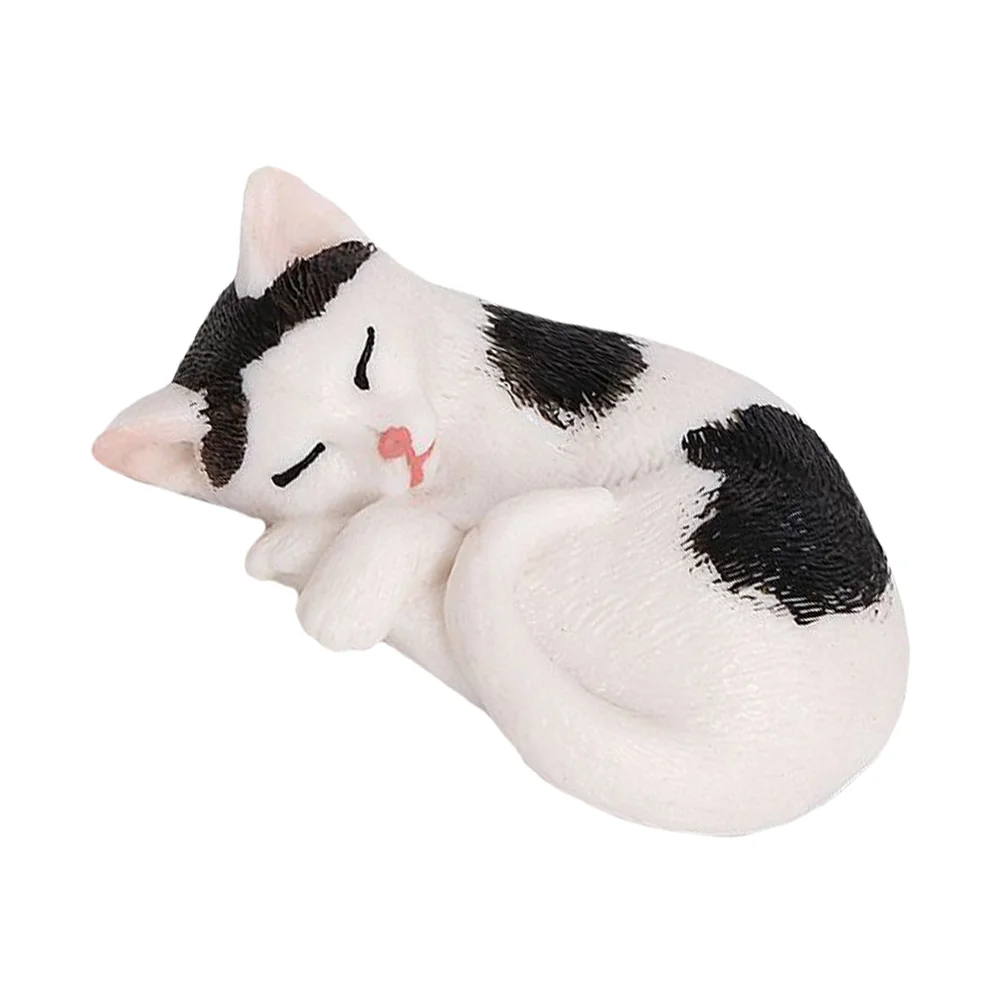 The Cat Ornaments Lovers Baby Car Decorations Pet Miniature Trinkets Plastic Lifelike Kitten Statue Simulation Figurine