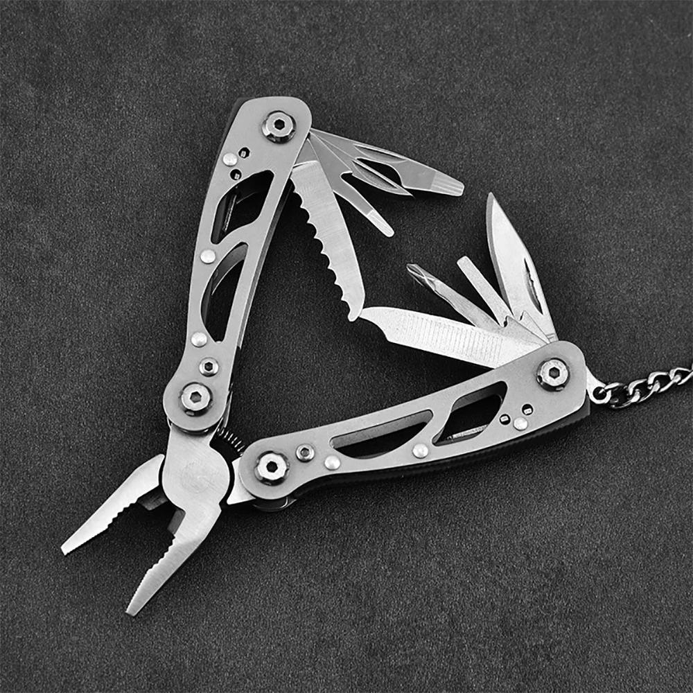 Stainless Steel Plier Portable Multitool Folding Plier Knife Outdoor EDC Camping Pocket Knife Multifunction Screwdriver HandTool