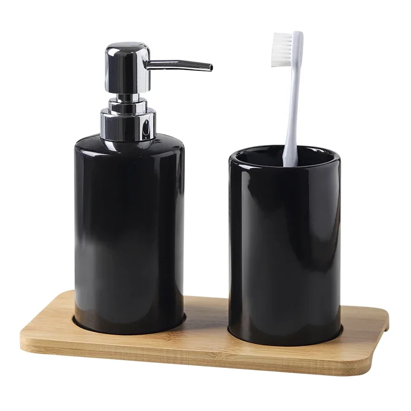 Nordic hand sanitizer bottle ceramic sub-bottle press bottle lotion bottle soap dispenser squeeze cosmetics home