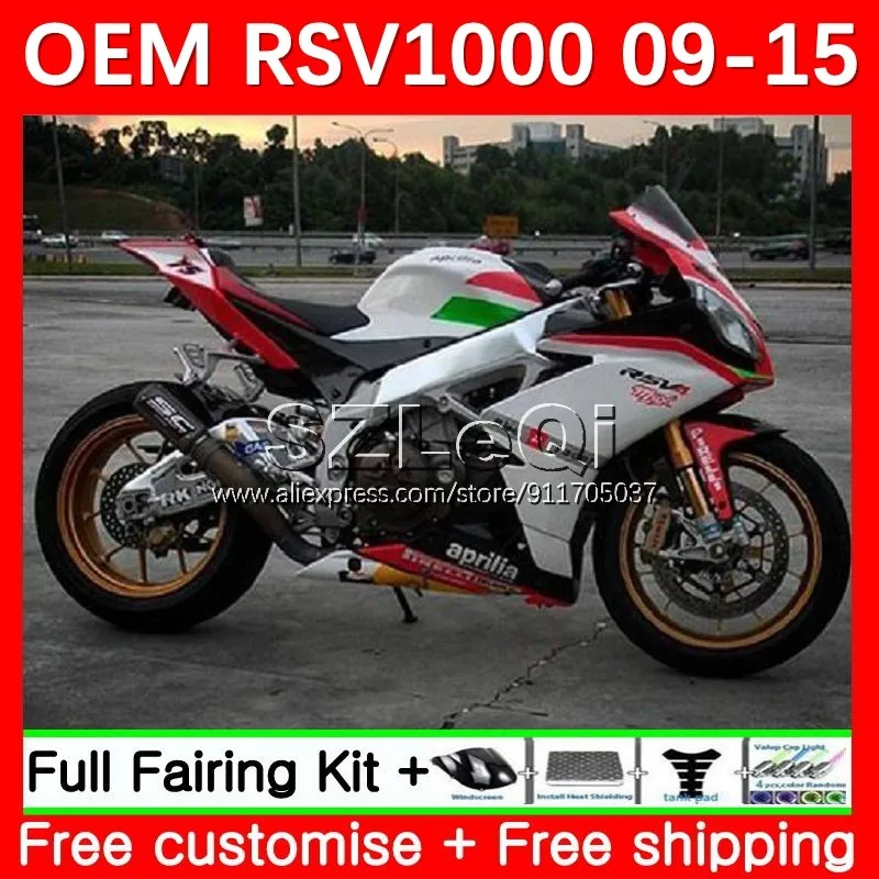 Injection For Aprilia RSV4 RSV 1000 R 1000R 12No.45 RSV1000 09 10 11 12 13 14 15 RSV1000RR 2009 2011 2015 White Black Fairings