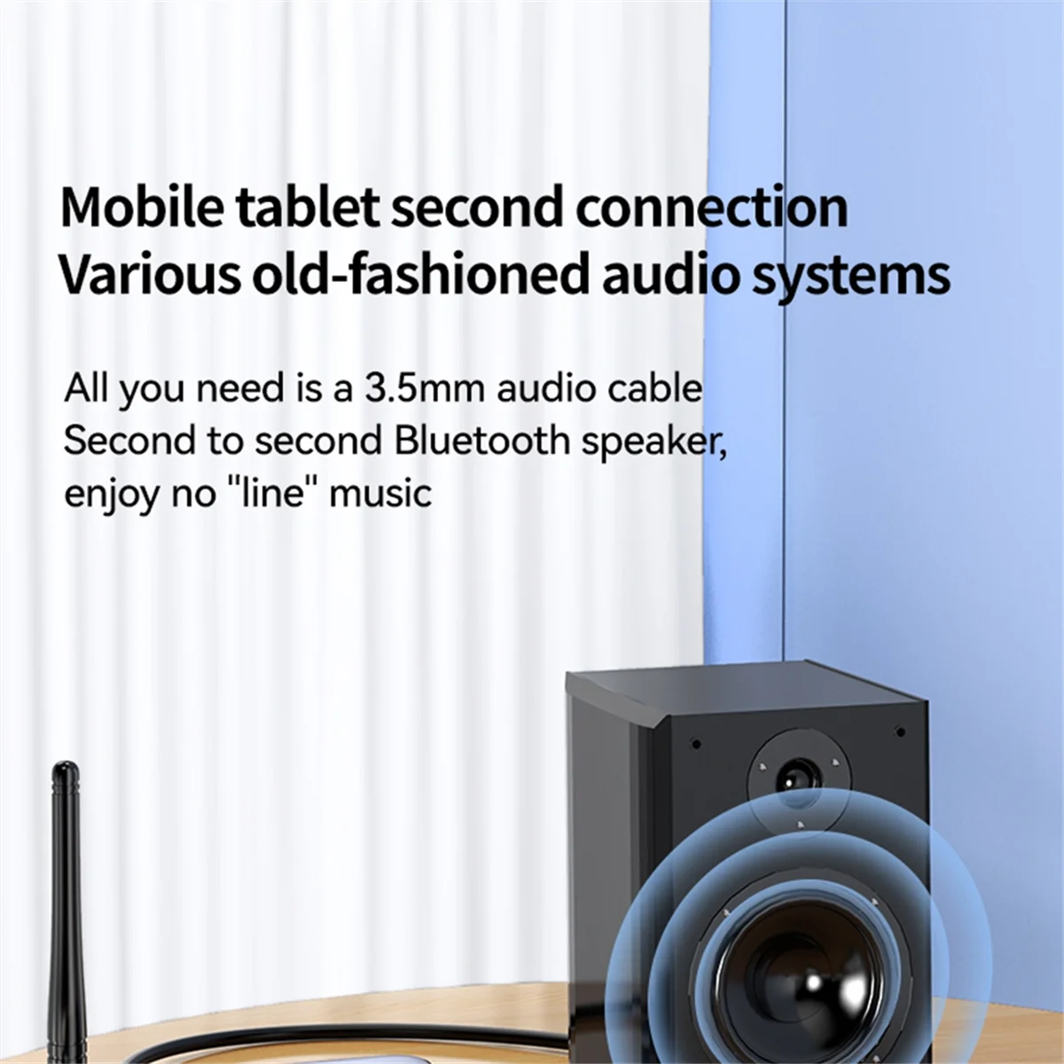 AU49_Bluetooth Audio Receiver Transmitter NFC AUX 2RCA Wireless Adapter B