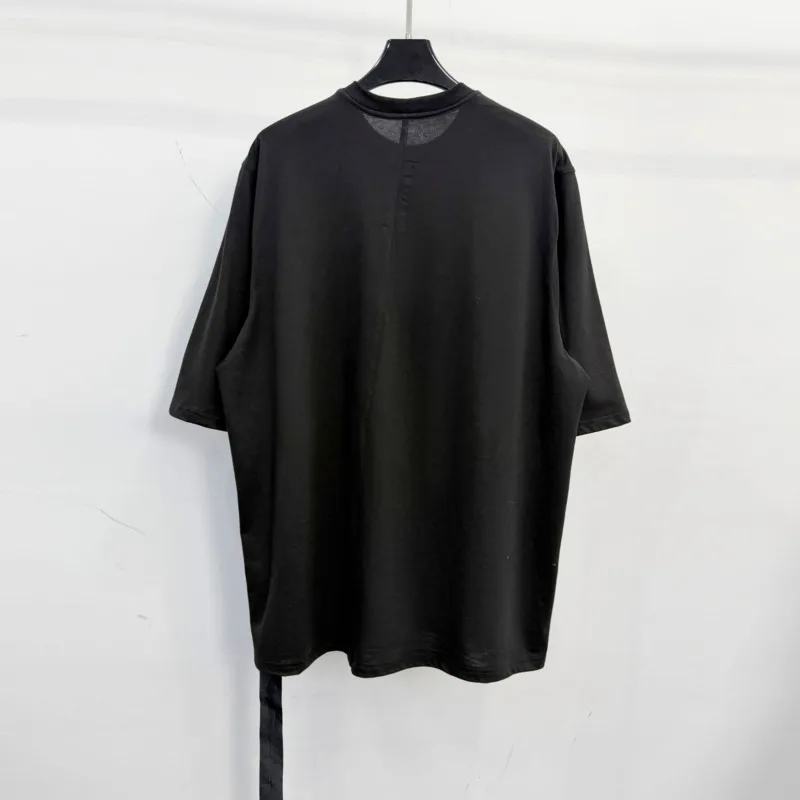 HKSH Summer New Dark Avant-Garde Men Tide Short-Sleeve T-shirt 3D Pyramid Print Geometric Reverse-Cut Heavy Cotton Tees HK22760