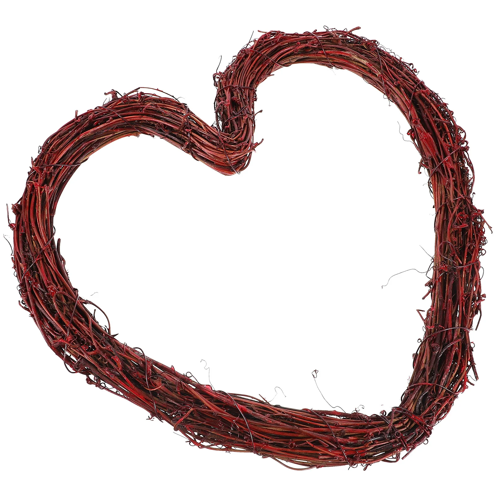 

Heart Shaped Rattan Wreath Natural Rattan Ring Wall Hanging Door Decor Floral DIY Wreath Frame Garland Supplies