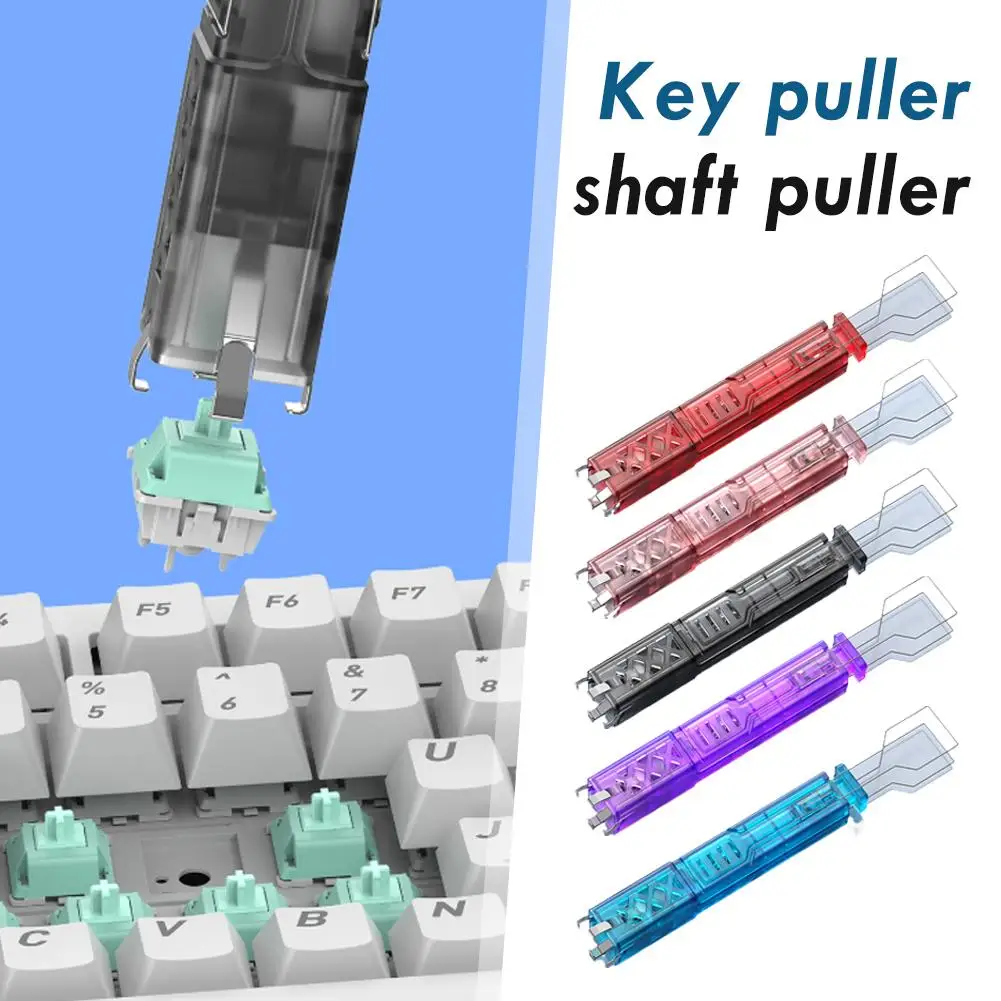 2 in 1 Keyboard Keycap Switch Puller Universal Key Cap Shaft Remover Tool Mechanical Keyboard Cleaning Extractor Kit