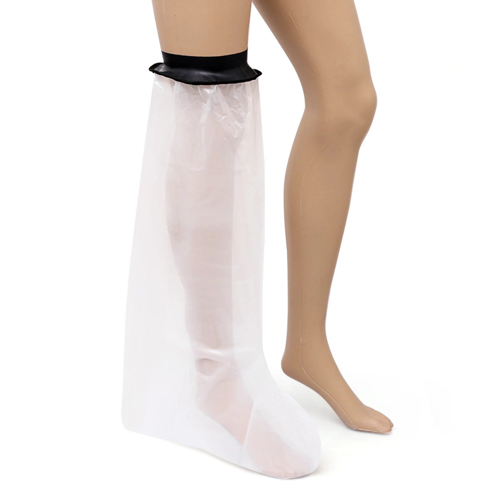 Half Leg Cast Protector Cover for Shower Foot Protector Bandage Waterproof 48cm