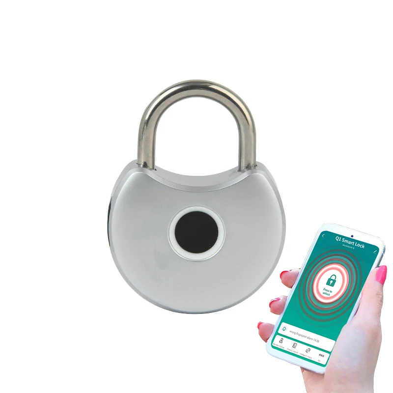 Q1 Tuya Fingerprint Tuya Bluetooth APP Remote Control Padlock Security Bag Mini Fingerprint Electronic Door Lock