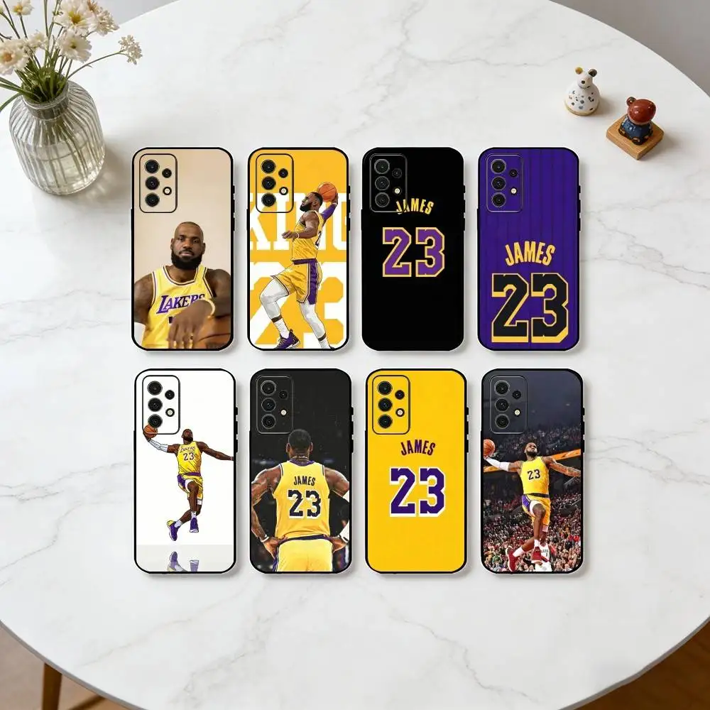 L-LeBron James Legend Basketball  Phone Case For Samsung S25,S24,S21,S22,S23,S30,Ultra,S20,Plus,Fe,Soft Silicone Black Cover