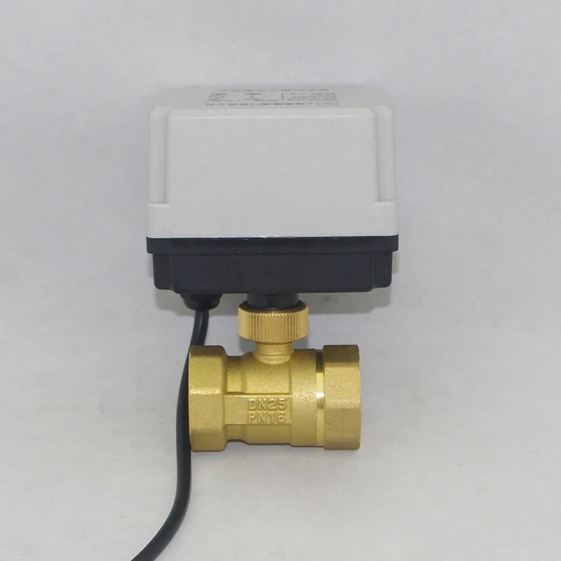 DN15 DN20 DN25 DN40 Brass Motorized Ball Valve 220V 12V 24V 3-Wire 2-Control Electric Actuators with Manual Switch Water Heating