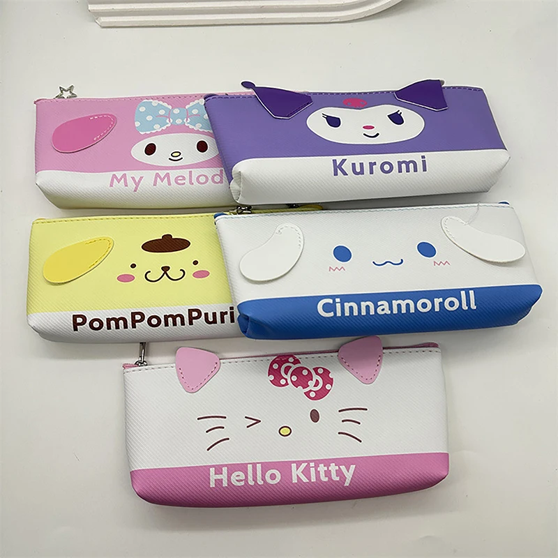 Cartoon Sanrio Etui Kawaii Kuromi Hello Kitty Melodie Make-Up Opbergtas Kinderen Potlood Tas Student Briefpapier Geschenken