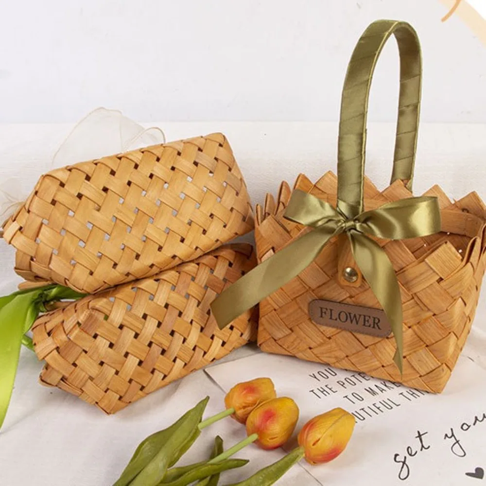 DIY Durable Fashionable Handmade Flower Pots Handheld DIY Sundries Organizer MultiSize Foldable Storage Basket Home