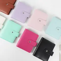 New A7 Planner Binder Macaron Black PU Leather Notebook Binders for A7 Refills Sheets Cash Budget Envelopes System File Folders