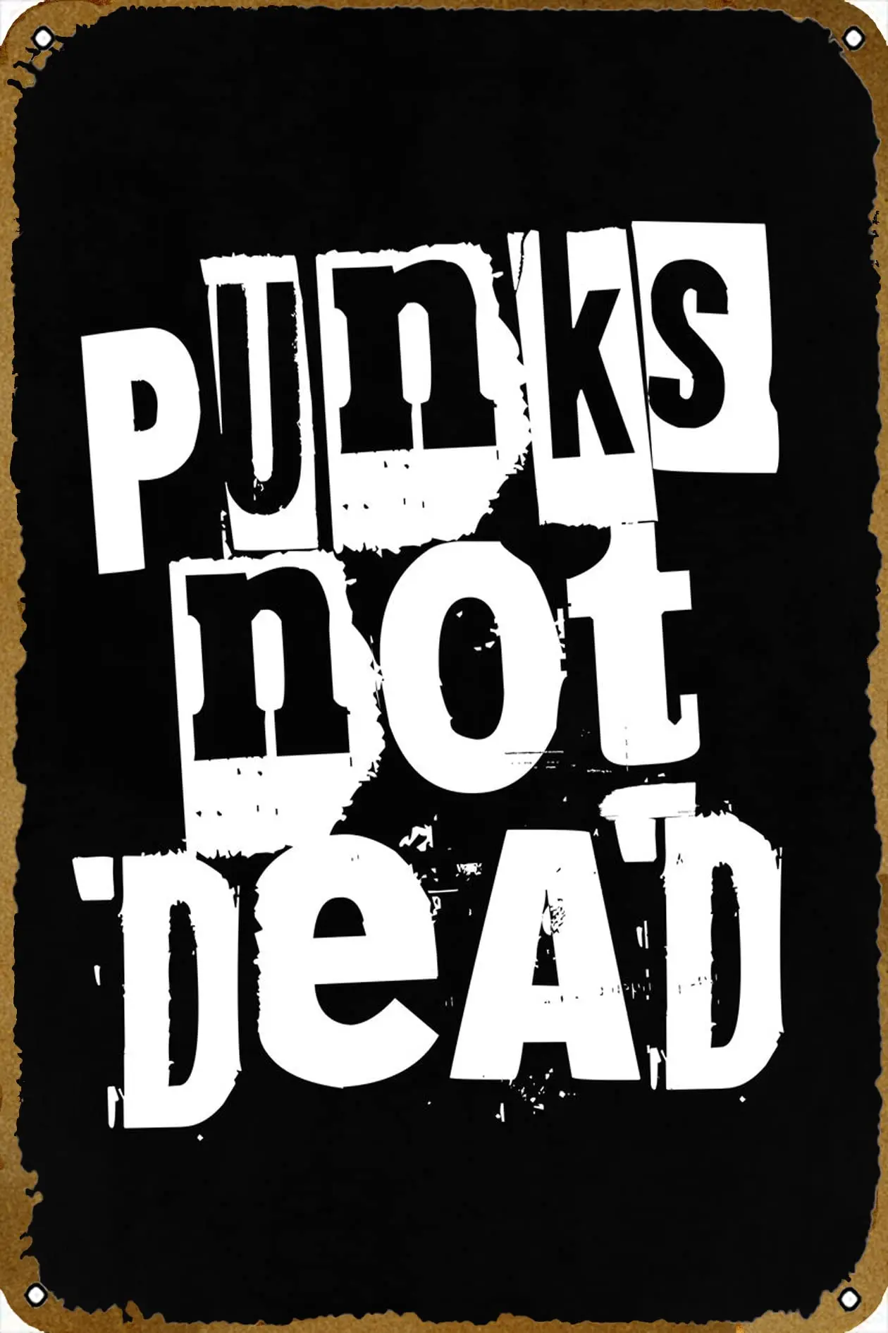 

Металлический плакат с надписью «Punks Not Dead Music», жестяной винтажный Ретро Декор для стен, 8x12 дюймов