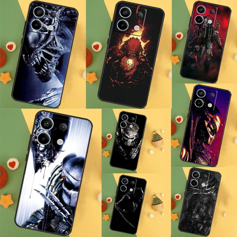  Alien Predator Case For Xiaomi Redmi Note 13 11 9 10 12 Pro Plus 12S 11S 10S 9S Redmi 12 10C 12C 13C Cover