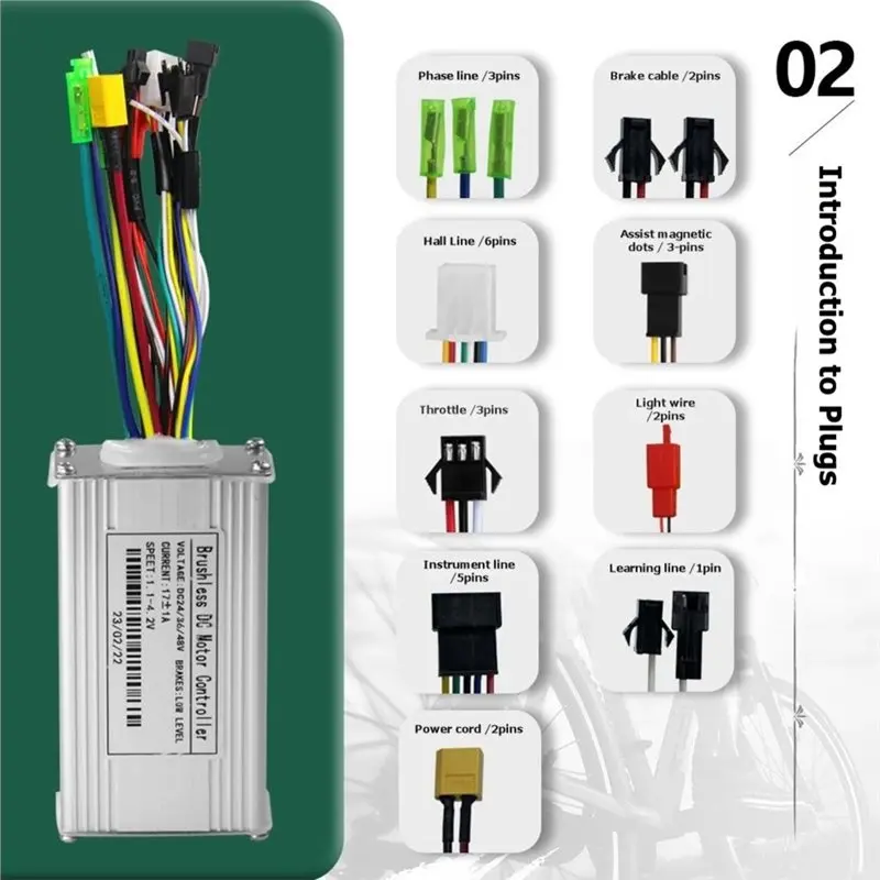 【LIMITED EDITION】S866 Color Display Ebike Sine Wave Controller 6 Tube 36V 48V 17A LCD Three Mode For Brushless Wheel Hub Motor