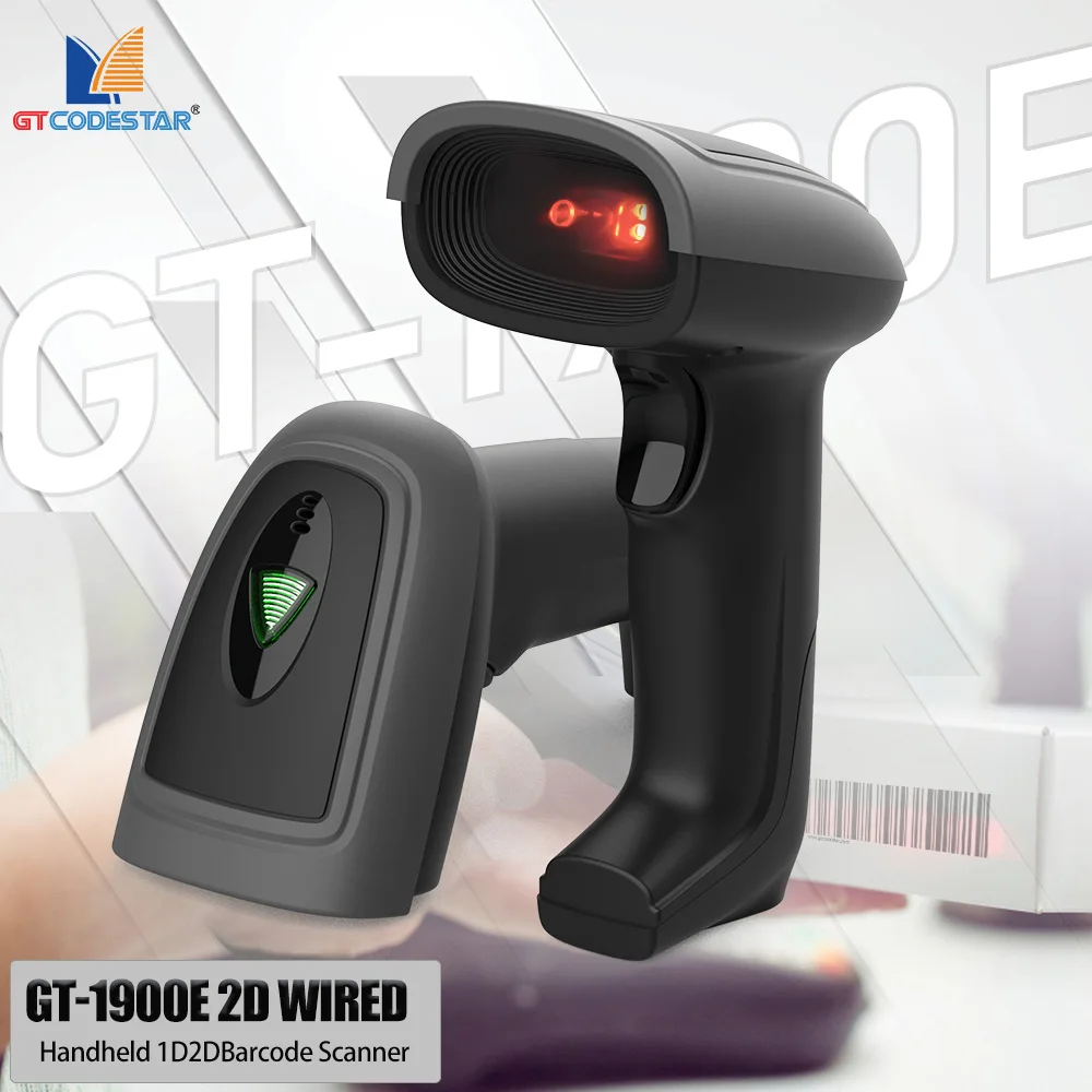 GTCODESTAR GT-1900E Barcode Scanners Wired Handheld Barcode Scanner  Complex Codes Android 1D 2D QR Code Reader