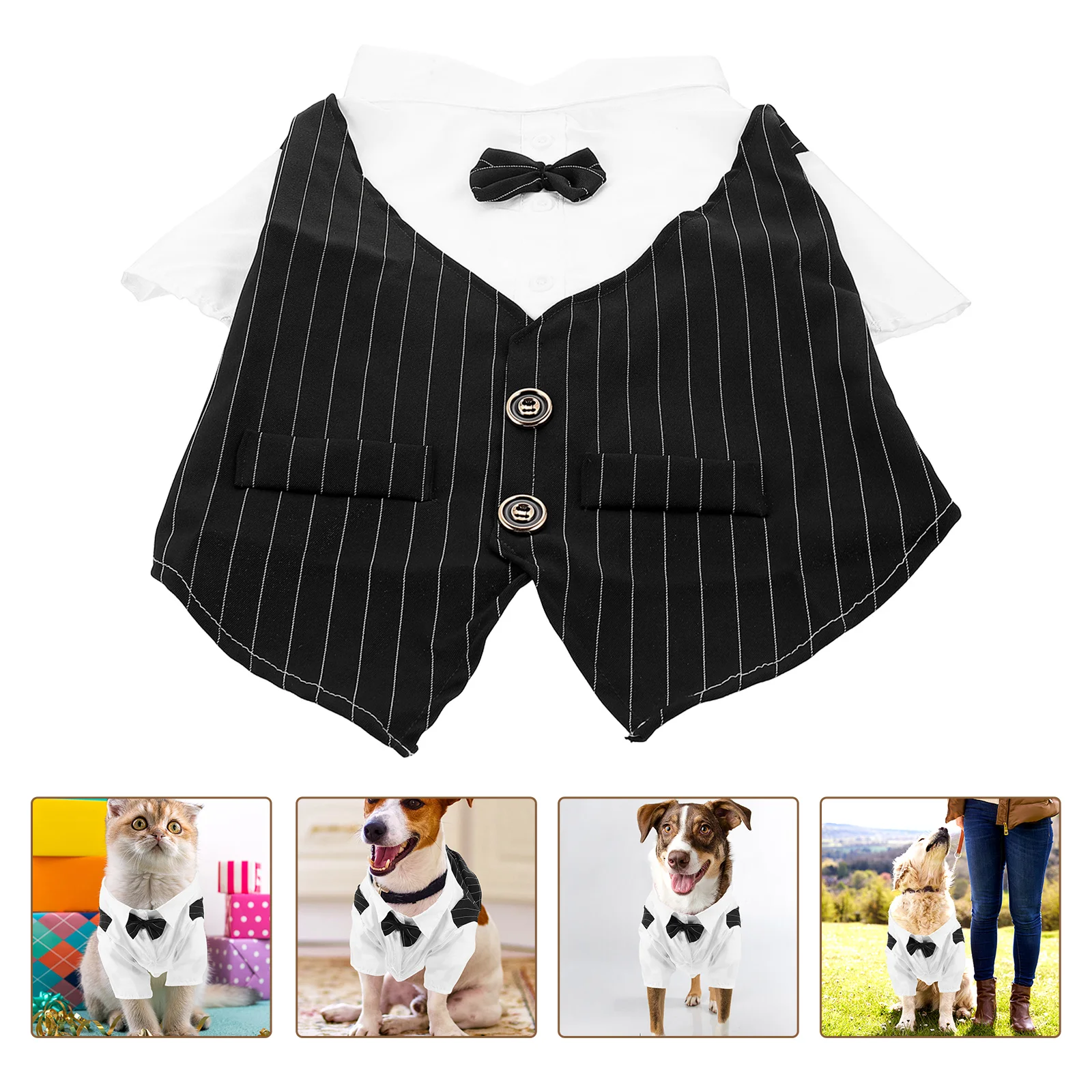 

Clothes for Pets Dog Shirt Small Outfits Medium Dog's Tuxedo Costume Polyester Boy Puppy Halloween Breathable Suit Large