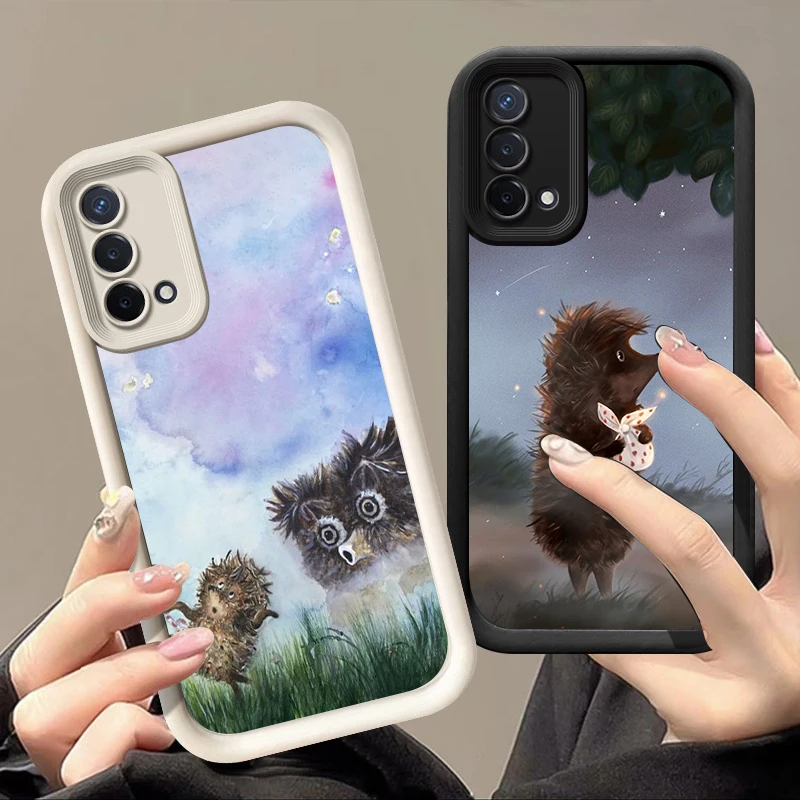 Hedgehog in the Fog Phone Case For OPPO Realme C55 C63 C65 C67 Reno 10 11 12 13 Pro Plus A16 A17 A58 A74 A78 A98