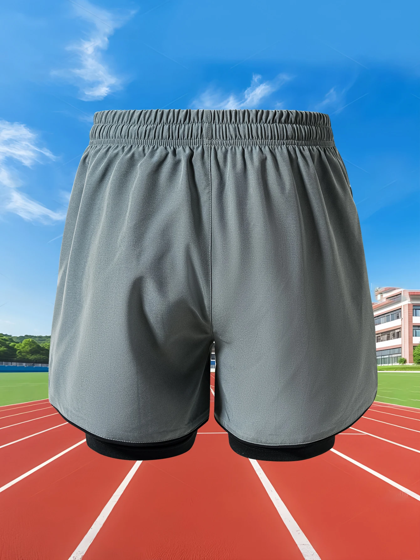 Sommer Herren Laufshorts Fitness Gym Training 2-in-1 Sportshorts Schnelltrocknende Workout-Jogging-Shorts mit Doppelschicht – Detail 10