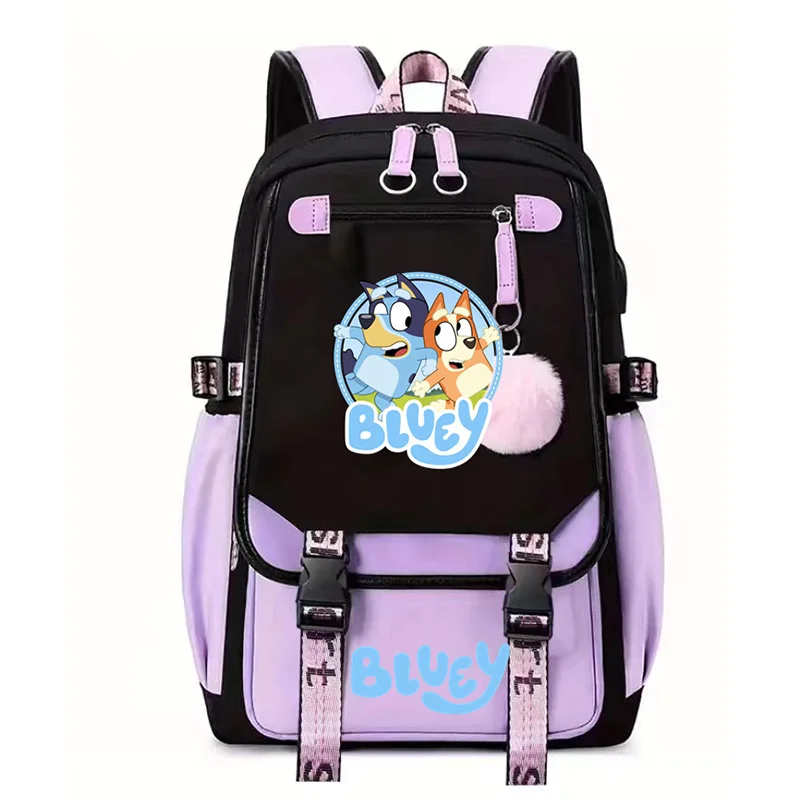 

New Bluey And His Friends Schoolbags For Boys And Girls Bingo Teenagers And Childrens Backpacks Large-capacity Cartoon Schoolbag