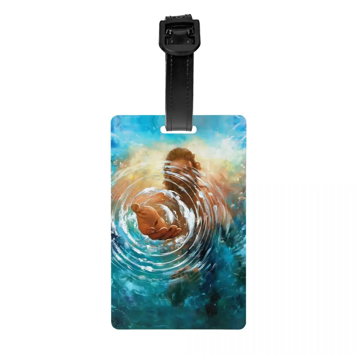 Custom Jesus Luggage Tags for Suitcases The Hand of God Privacy Cover ID Label