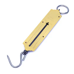 Portable Yellow Fishing Scale with Hook, Mechanical Luggage Scale, Weight Scale, Auto-off Function, Household Shops