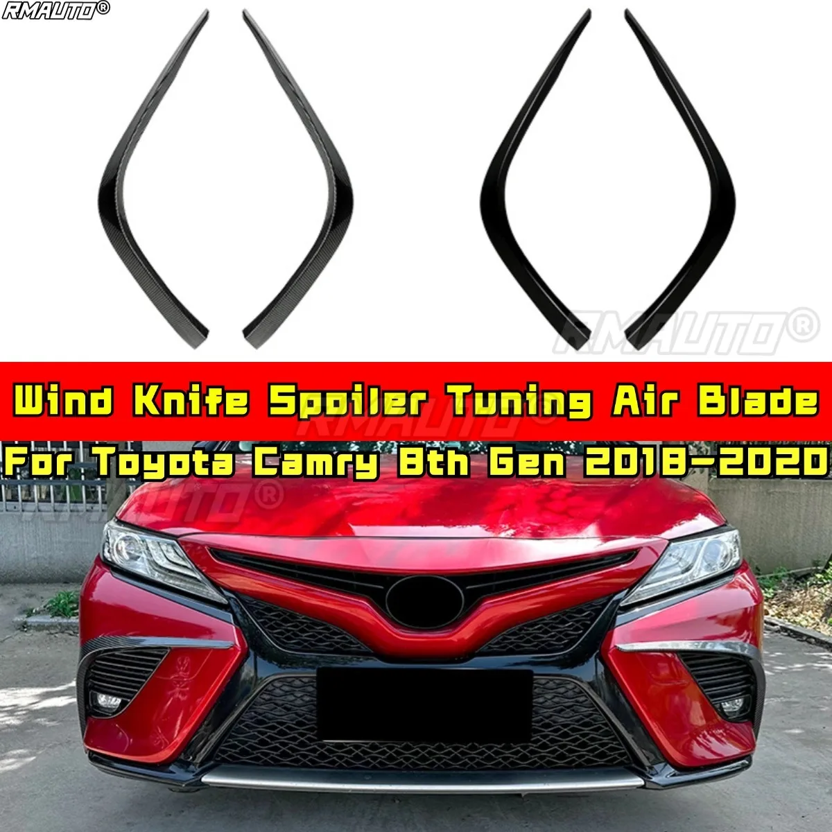 

Для Toyota Camry 8-го поколения 2018-2020 обвес, ветровой нож, спойлер, тюнинг, воздушное лезвие, передний бампер, боковой разветвитель, модификация, часть