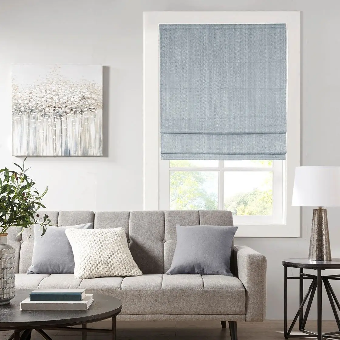 

Basketweave Room Darkening Cordless Roman Shade