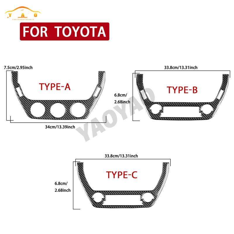 Garniture de panneau de climatisation en Fiber de carbone, accessoires de voiture pour Toyota Corolla 2019 2020 2021 2022 2023 2024