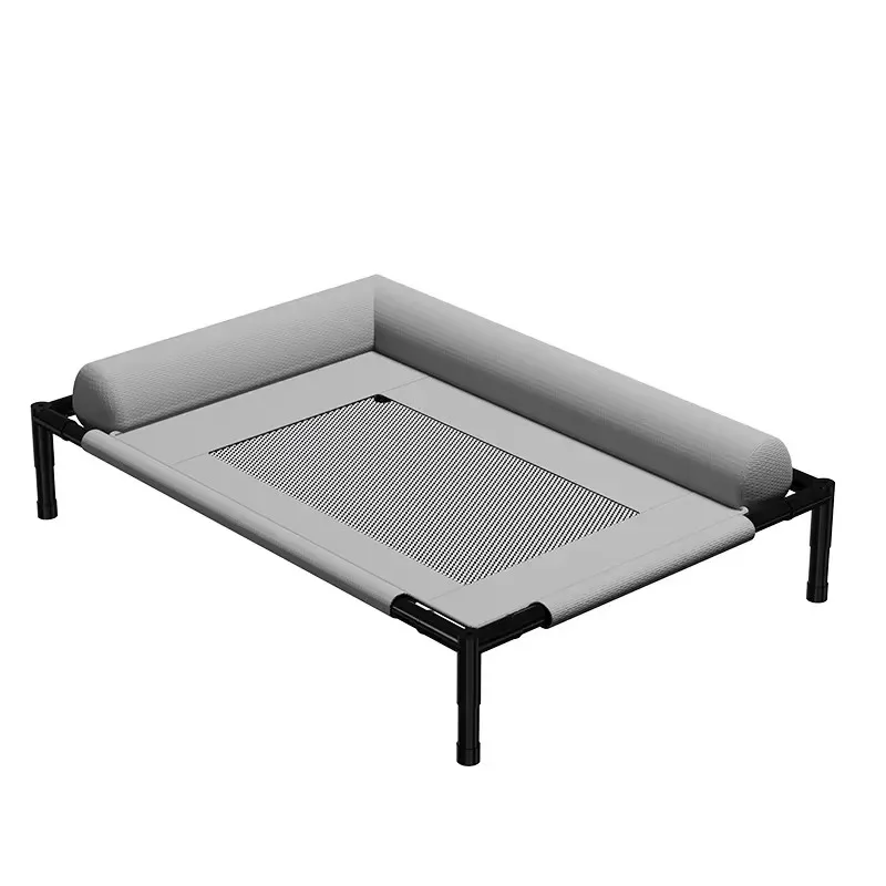 Wholesale Rectangular Elevated Cat Dog Bed All Season Breathable Moisture Proof Cooling Indoor Pet Bed With High Pillow Pad