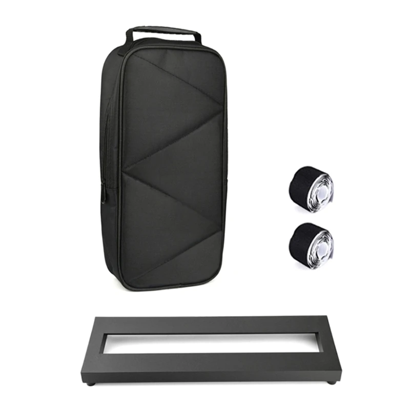 

Metal Pedalboard for Guitarists, Small Size Electric Guitar Effector Bracket Carry Case and 2pcs Adhesive Tapes Included