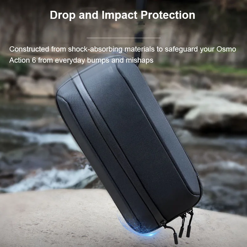 Carrying Case for DJI Osmo Action 6 Enhanced Combo, Travel Hard Case Portable Storage Shoulder Bag with Compartmentalized Design view 4