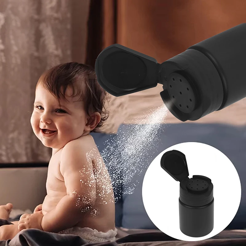 Botella de talco con tapa abatible de 70ml, dispensador de polvo cosmético recargable, contenedor de polvo de plástico, botellas de macetas vacías