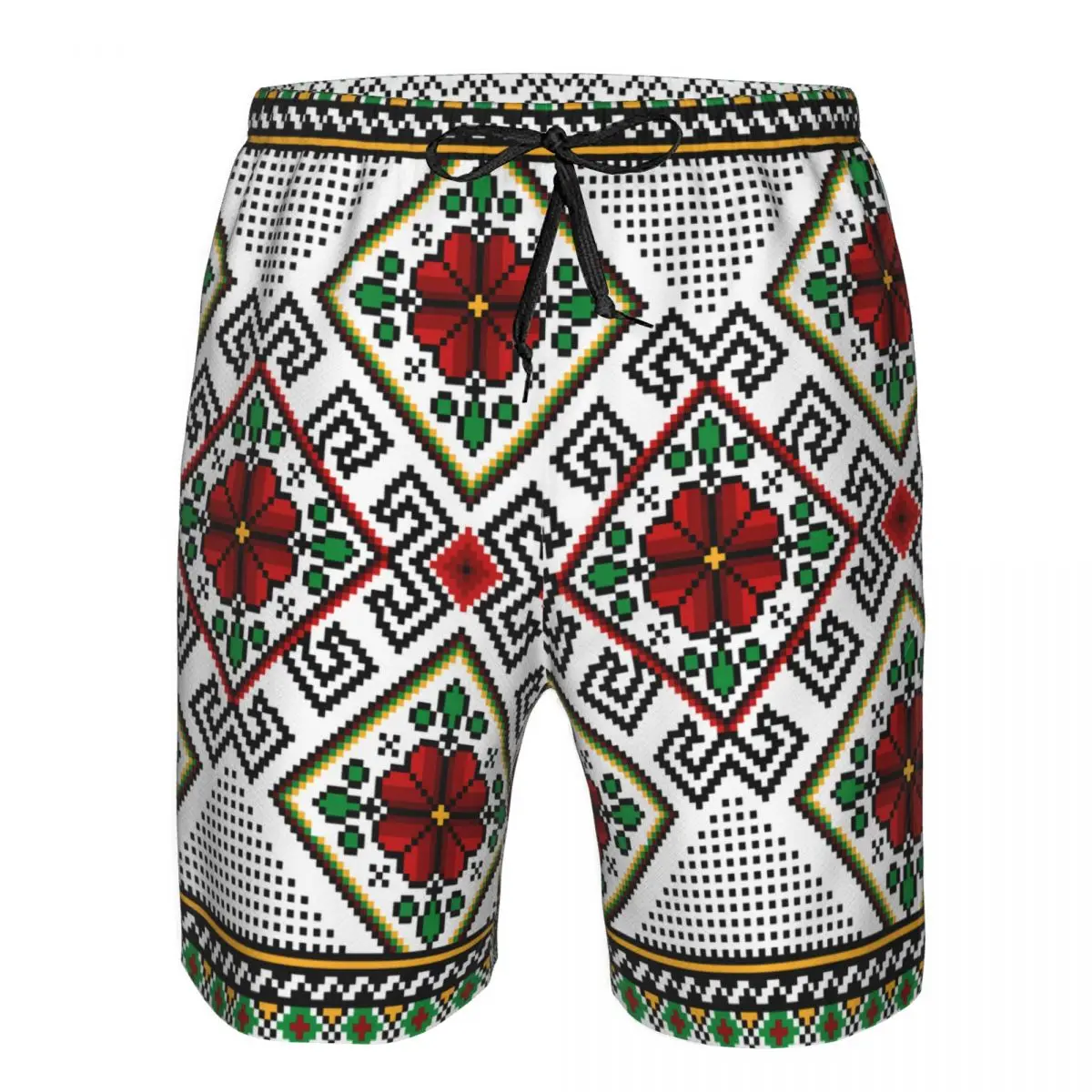 

Mens Swimwear Trunks Beach Board Shorts Swimsuits Mens Running Sports Surffing shorts Ukrainian Folk Ornament Quick Dry