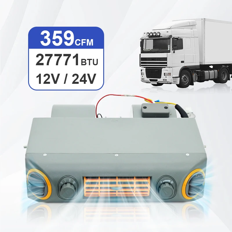 유니버설 개조 3 단 자동차 에어컨, 12V, 24V 증발기 조립 유닛, 트럭 밴 클래식 근육 빈티지 자동차