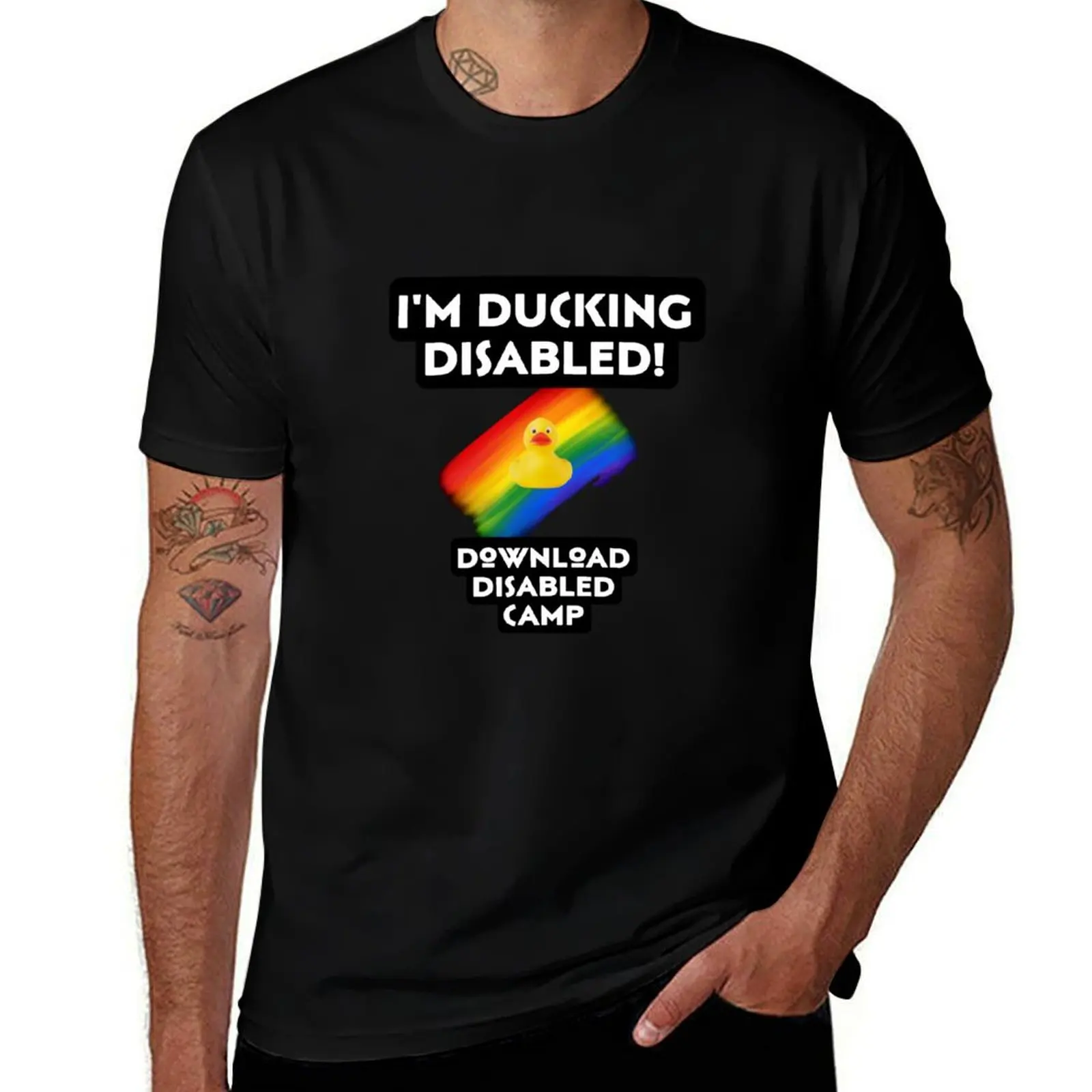 Disability Duck T-Shirt Casual Basic Street Style T-Shirt
