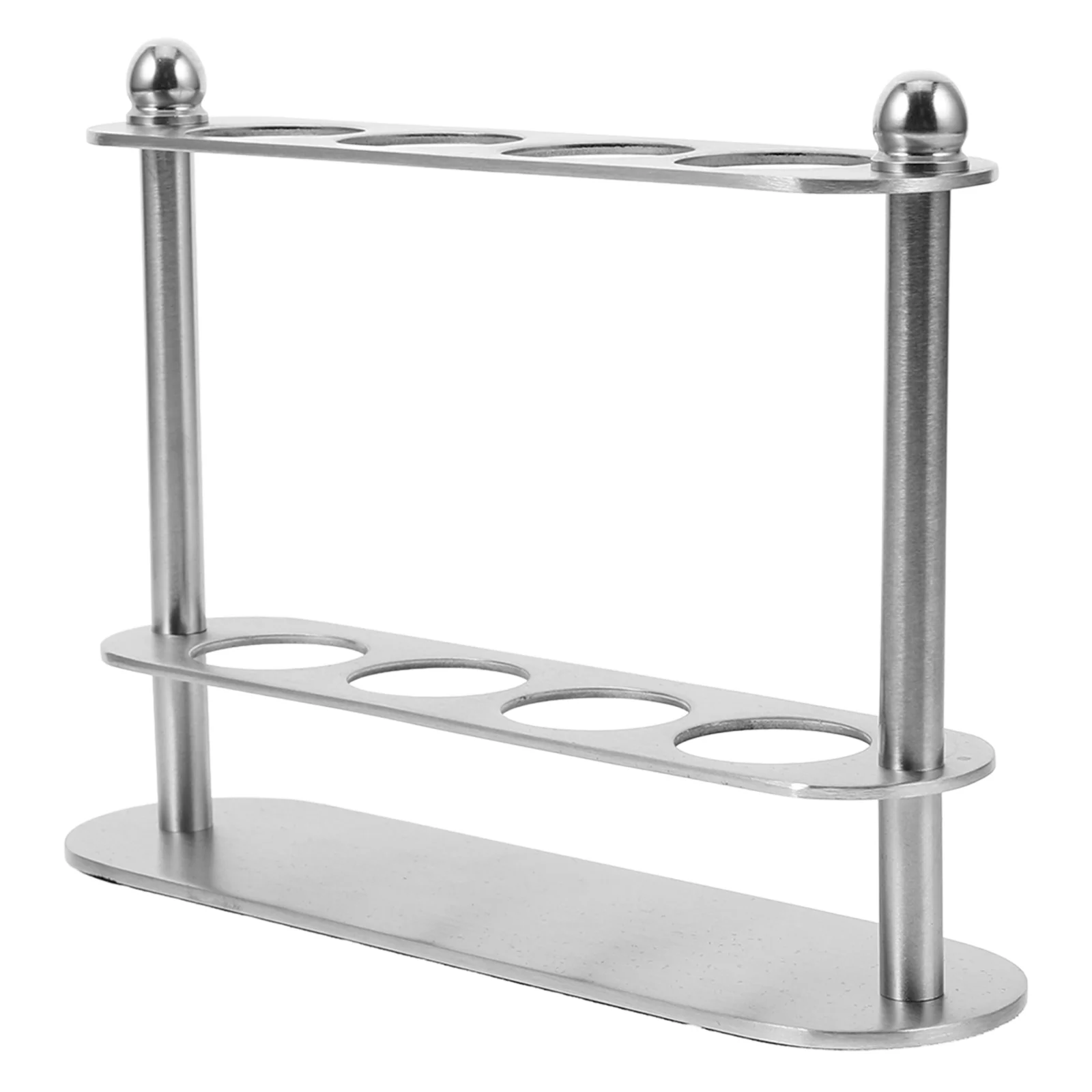 Stainless Steel Toothbrush Holder 4 Slots Bathroom ganizer Countertop Toothpaste Stand Multifunctional Rust Resistant