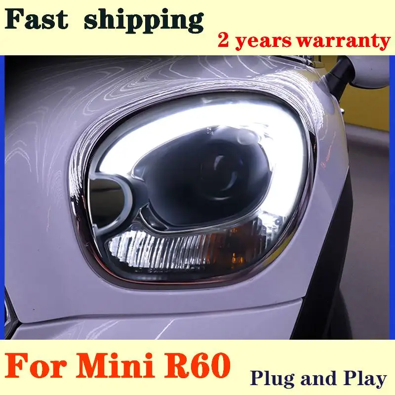 Acessórios do carro lâmpada de cabeça para mini cooper countryman farol 2007 2008 2016 para mini r60 led farol xenon conjunto feixe