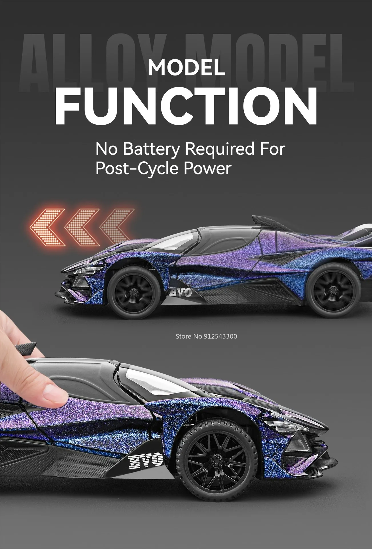 Maßstab 1:32 Apollo EVO IE Automodell Spielzeug Metalldruckguss Zurückziehen Super Cars Türen Geöffnete Fahrzeugmodelle Beste Geschenke für Kinder – Detail 6