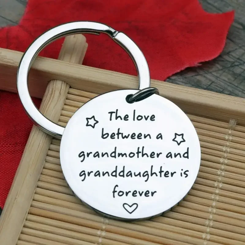 The Love Between Grandmother and Granddaughter Is Forever Keychain Gift From Family Mother's Day Birthday Gift for Grandma