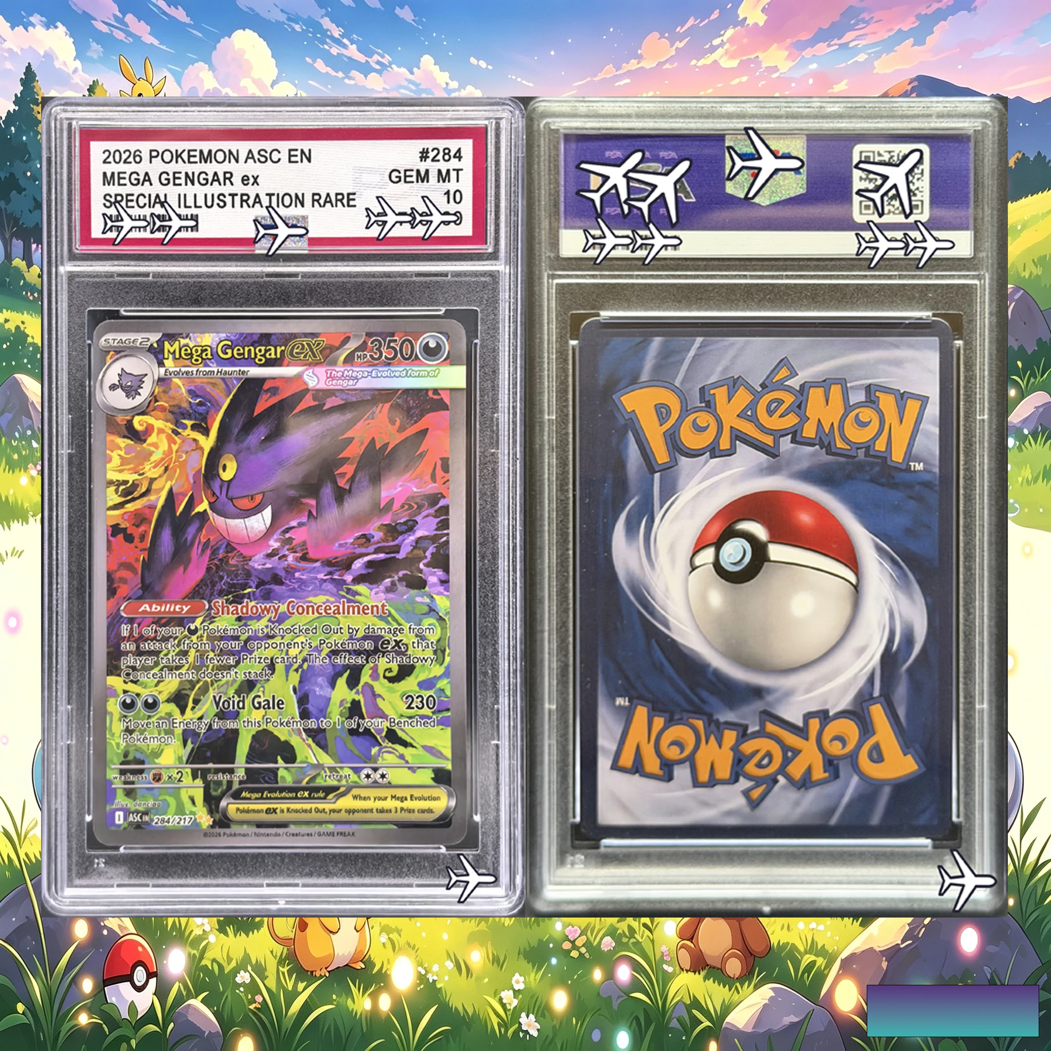 PTCG DIY 2026 Mega Gengar EX 284 SIR Custom Art Card - Pokemon Ascended Heroes Replica Collection Museum Collection Series