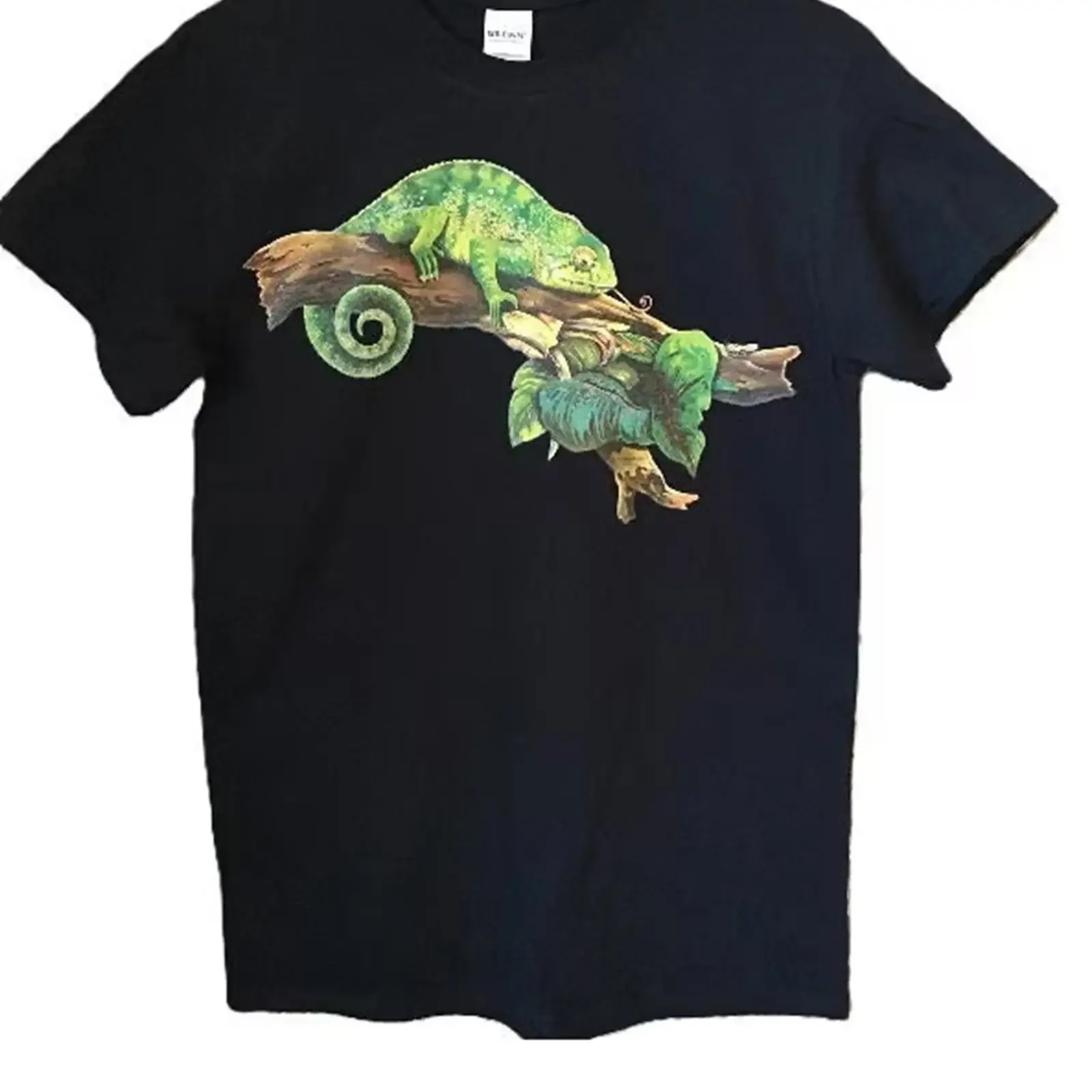 Chameleon Lizard T Shirt SweaT Available on Request 519e vintage Washed streetwear Unisex Casual Versatile Slightly Soft homme