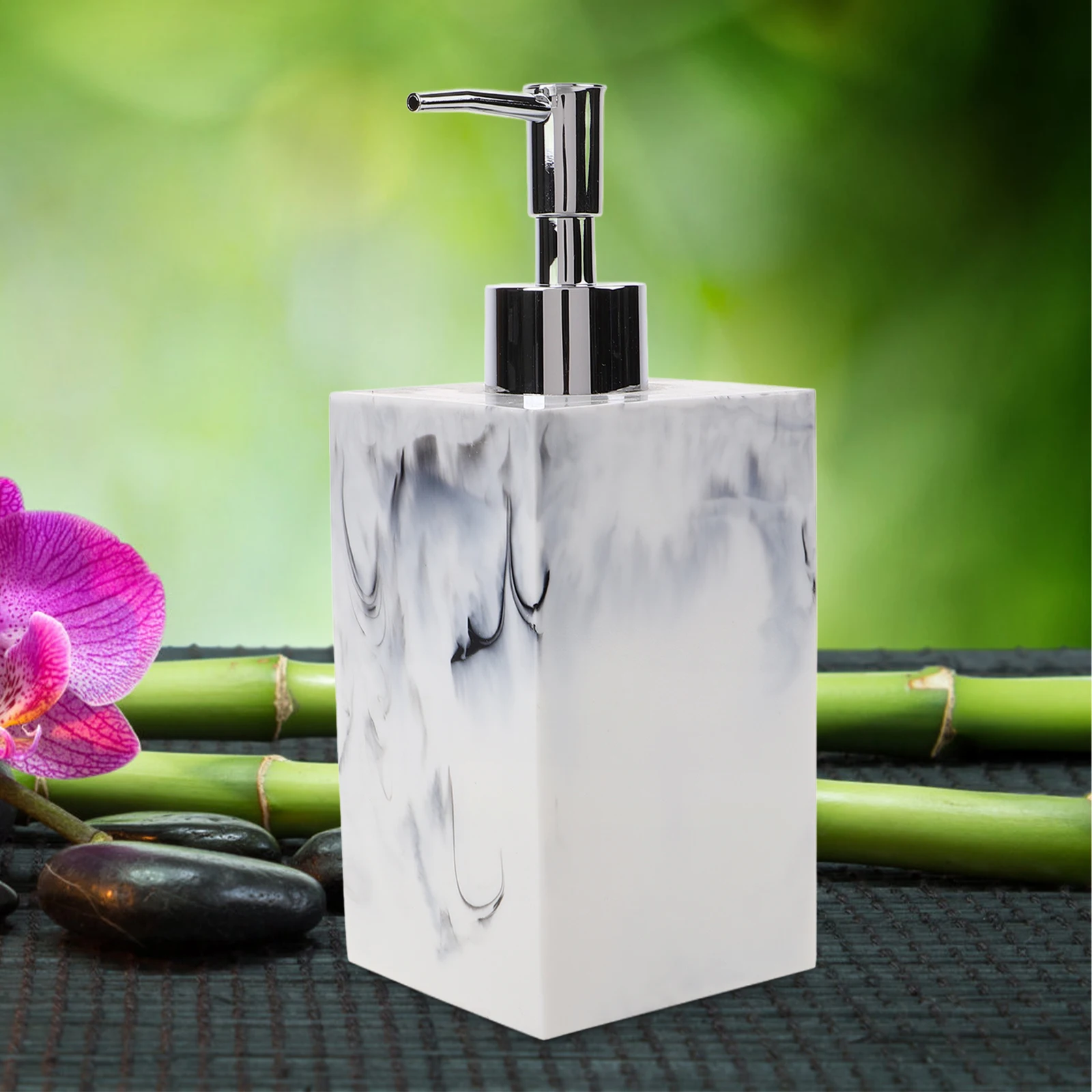 

Refillable Shampoo Dispenser Bottle 500Ml Empty Lotion Pump Bottle for Bathroom Kitchen Hotel Use Resin Stainless Steel Soap