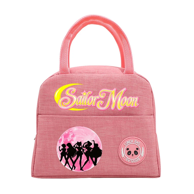 Sailor Moon Lunch Bag New School Office Thermal Insulation Box Handbag Kids Anime Planet Cat Luna Bento Case Y2k Food Pouch Gift