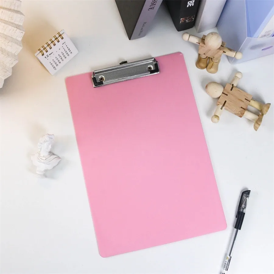 Carpeta de bloc de escritura A4 Morandi, férula, Clip, abrazadera de papel, suministros de oficina, Bloc de dibujo de carcasa dura para aprender