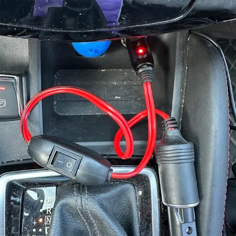193A 12V 24V Car Cigarette Socket Extender with Switches Extension Cable