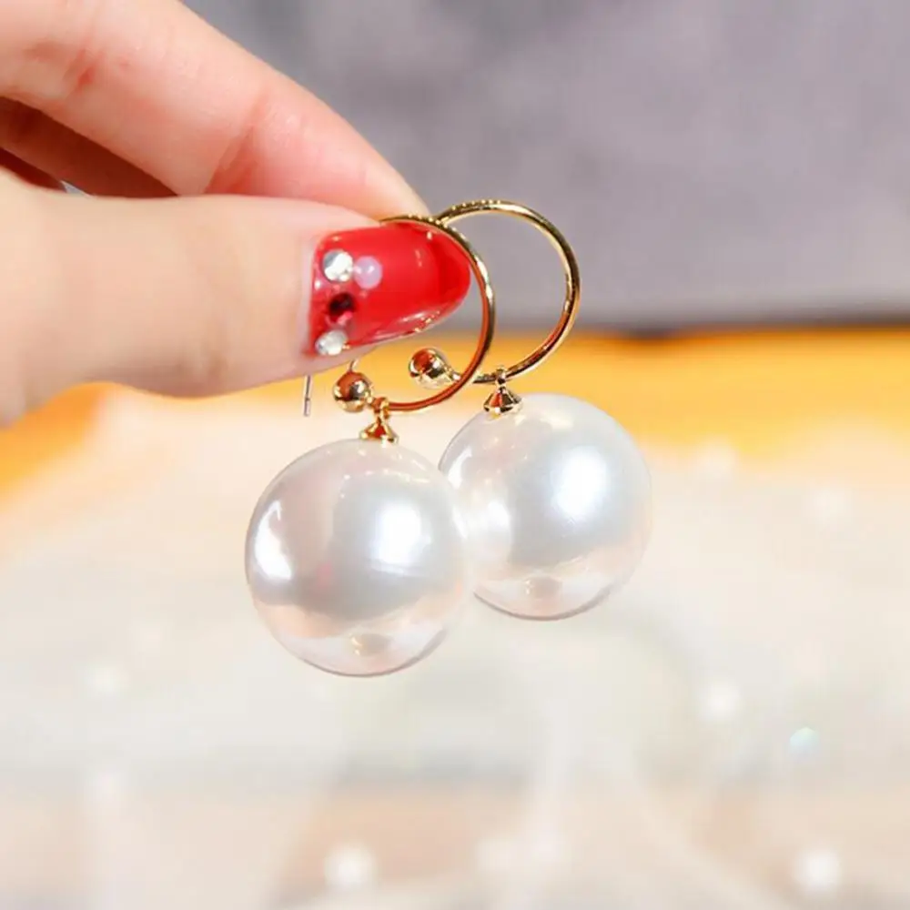 Women New Fashion Pearl Earrings contracted Metal Geometry Water Drop Kinds Of Exaggerated Drop earrings Jewelry