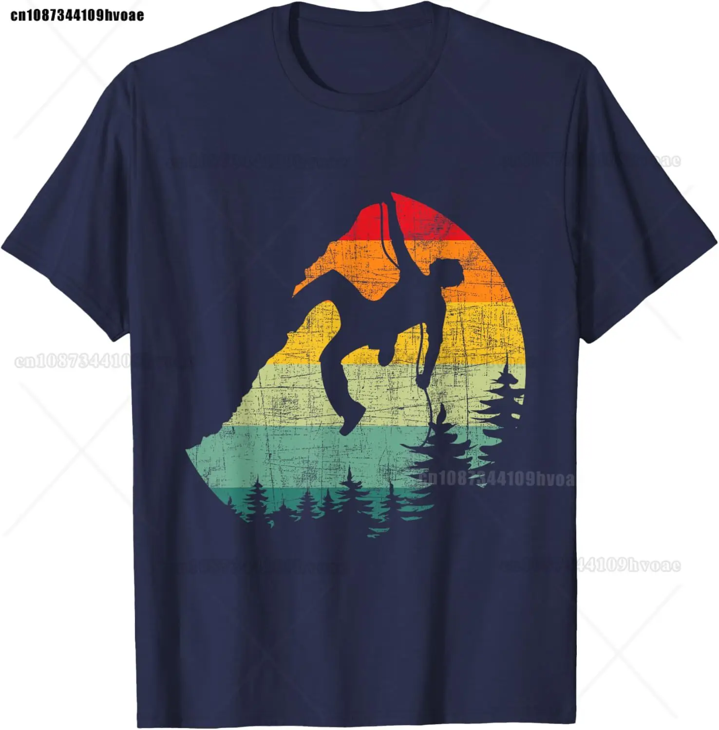 Retro Vintage Mountain Climber - Rock Climbing Bouldering T-Shirt